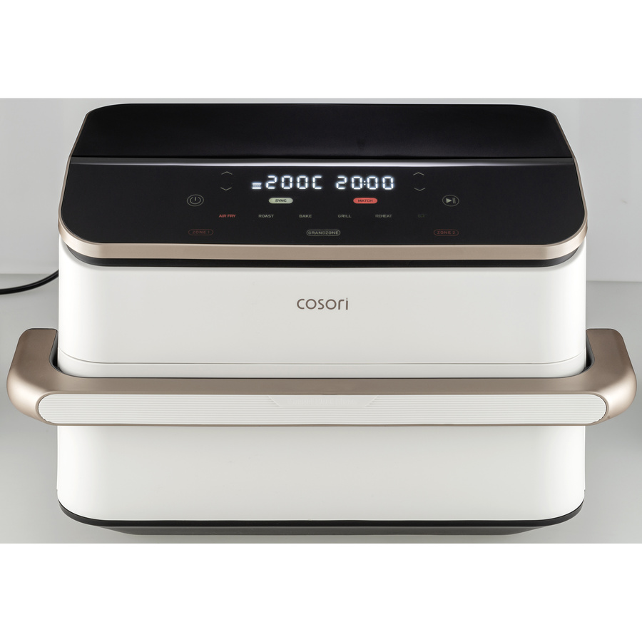 Cosori DualBlaze Twinfry 10L Ceramic Blanc - Vue de face