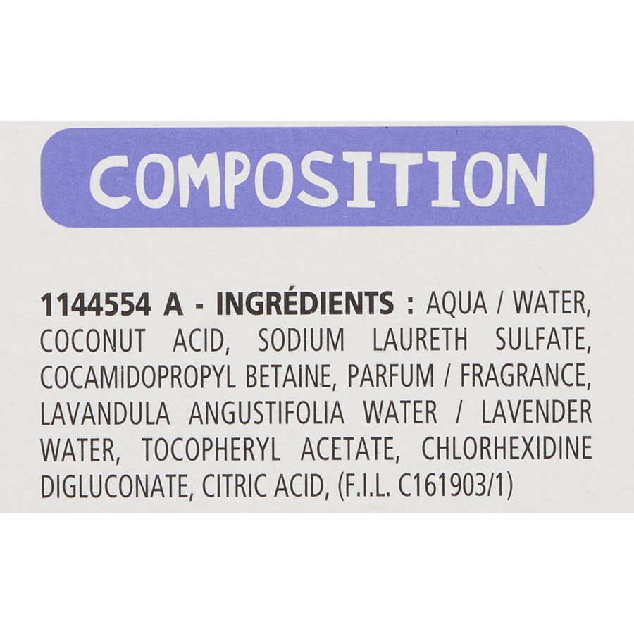 P’tit Dop Lotion radicale poux + lentes - Étiquetage de la composition