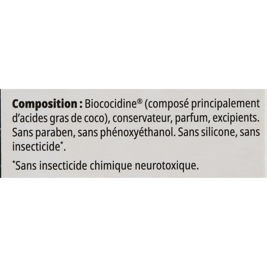 Parasidose Soin traitant anti-poux et lentes - Liste des ingrédients