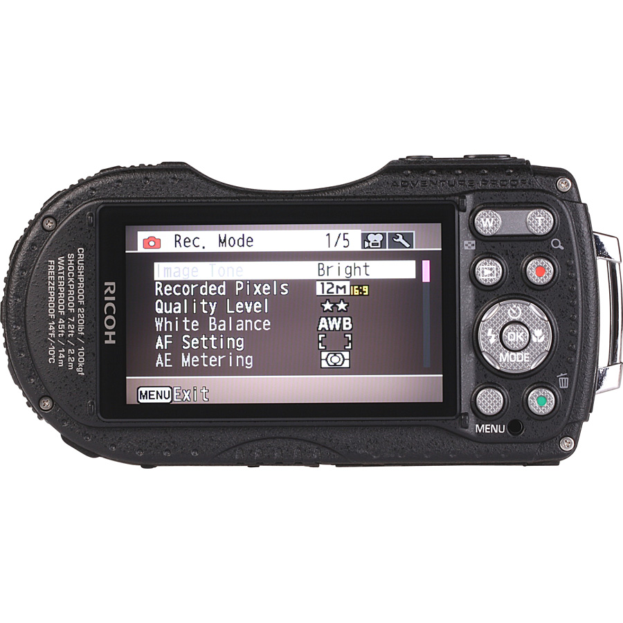Ricoh WG-5 GPS - Vue de dos