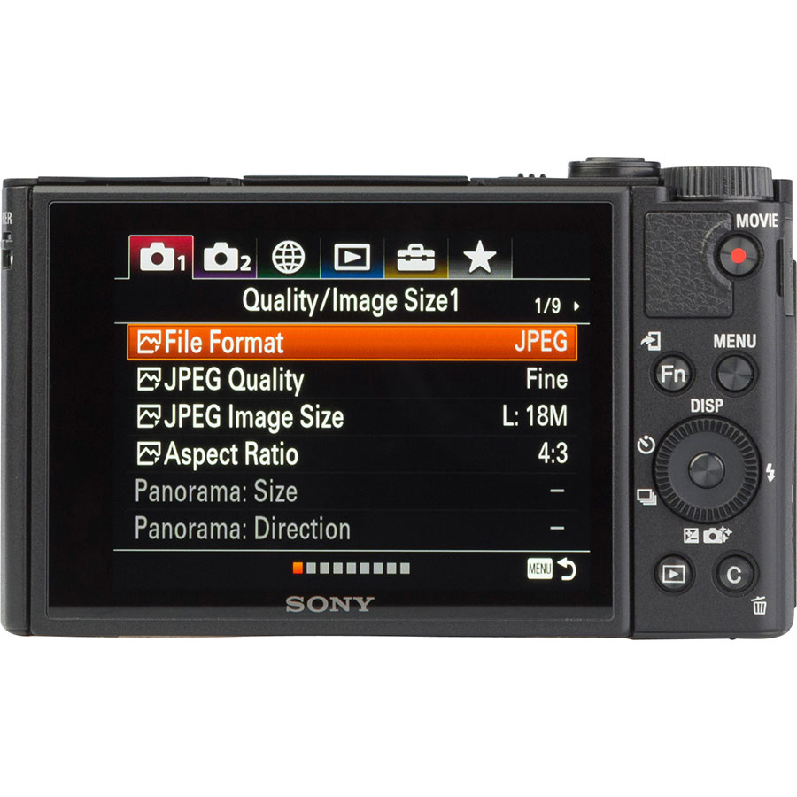 Sony Cyber-Shot DSC-HX95 - Vue de dos