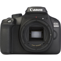 Canon EOS 4000D + EF-S 18-55 mm III - Vue de face sans objectif