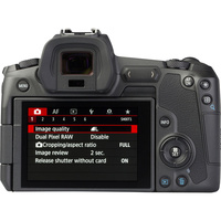 Canon EOS R + RF 24-105 mm L IS USM - Vue de dos