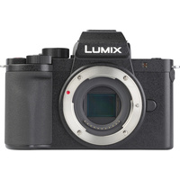 Panasonic Lumix DC-G100 + Lumix G Vario 12-32 mm Mega OIS - Vue de face sans objectif