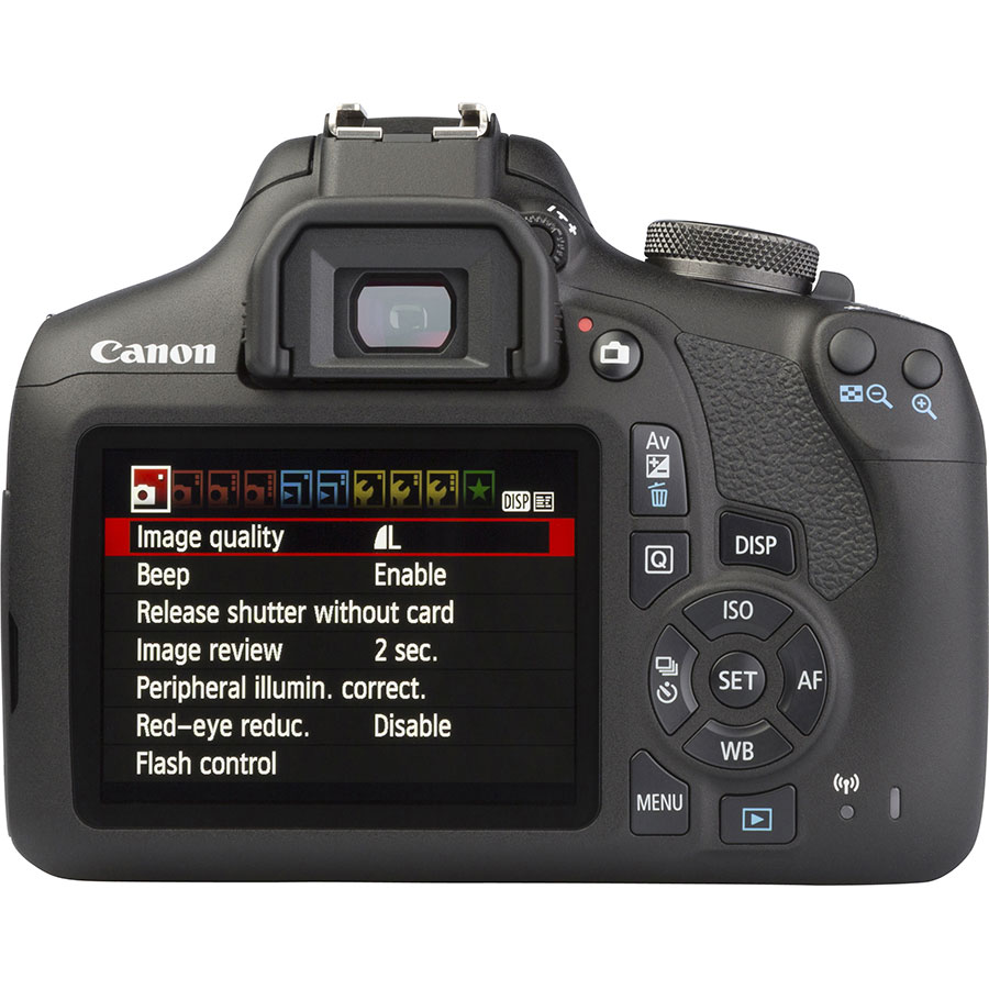 Canon EOS 2000D + EF-S 18-55 mm IS II - Vue de dos