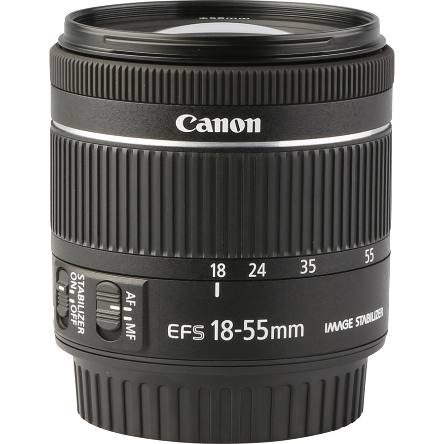 Canon EOS 200D + EF-S 18-55 mm IS STM - Vue de l'objectif