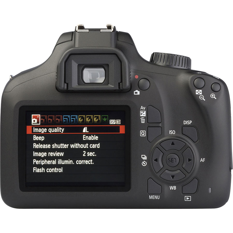 Canon EOS 4000D + EF-S 18-55 mm III - Vue de dos