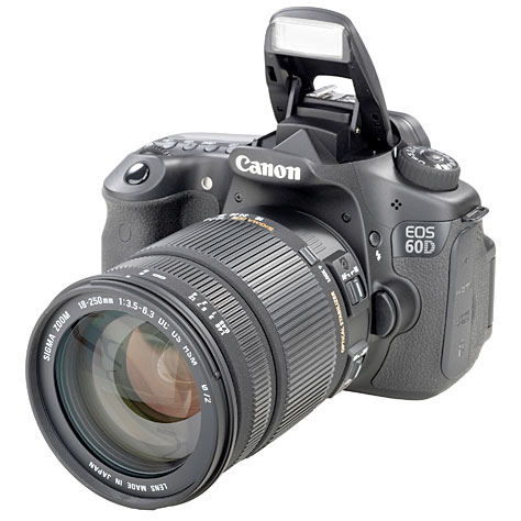 Canon EOS 60D + Sigma 18-250mm DC OS HSM - Vue principale