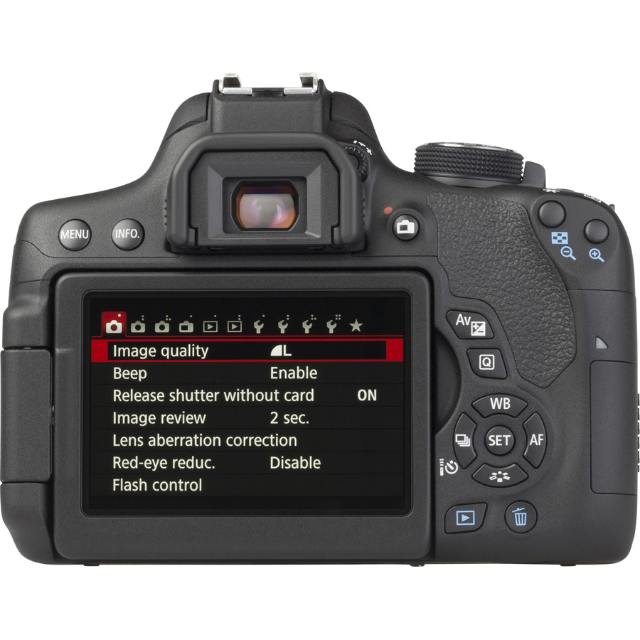 Canon EOS 750D + EF-S 18-55 mm IS STM - Vue de dos