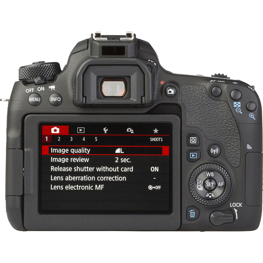 Canon EOS 77D + EF-S 18-135 mm IS USM - Vue de dos