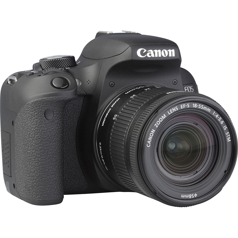 Canon EOS 800D + EF-S 18-55 mm F4-5,6 IS STM - Vue de 3/4 vers la droite