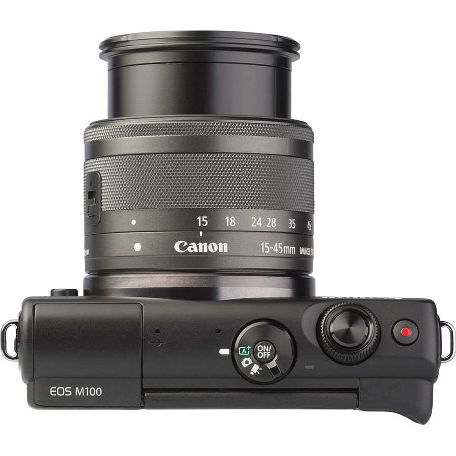 Canon EOS M100 + EF-M 15-45 mm IS STM - Vue du dessus