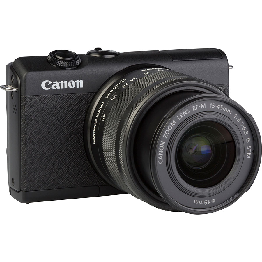 Canon EOS M200 + EF-M 15-45 mm IS STM - Vue de 3/4 vers la droite