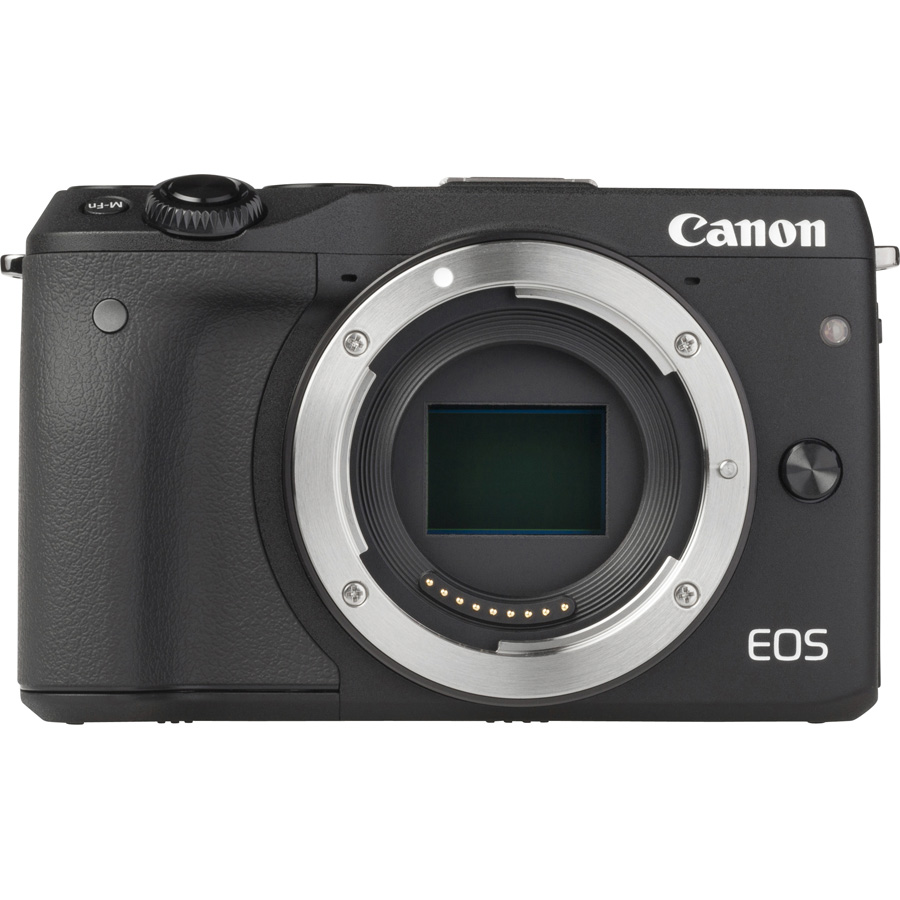 Canon EOS M3 + EF-M 18-55 mm IS STM - Vue de face sans objectif