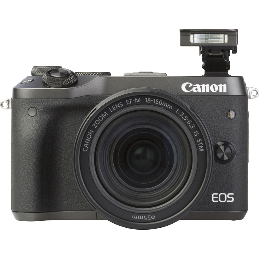 Canon EOS M6 + EF-M 18-150 mm IS STM - Vue de face
