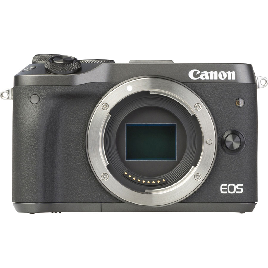 Canon EOS M6 + EF-M 18-150 mm IS STM - Vue de face sans objectif