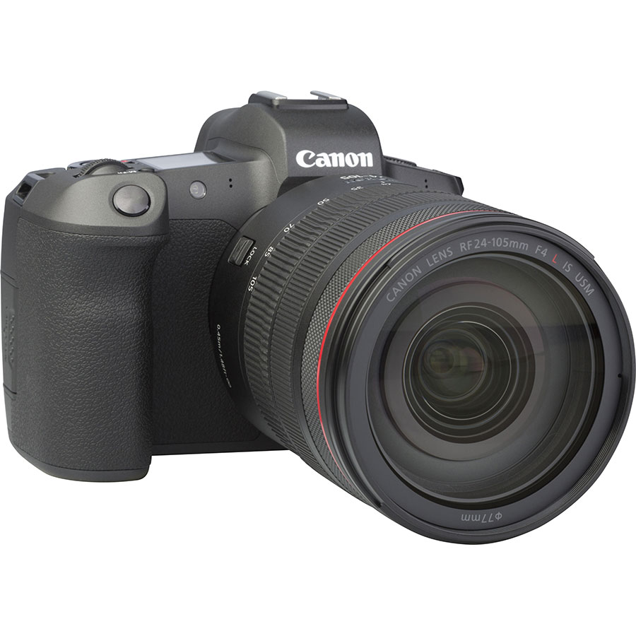 Canon EOS R + RF 24-105 mm L IS USM - Vue de 3/4 vers la droite
