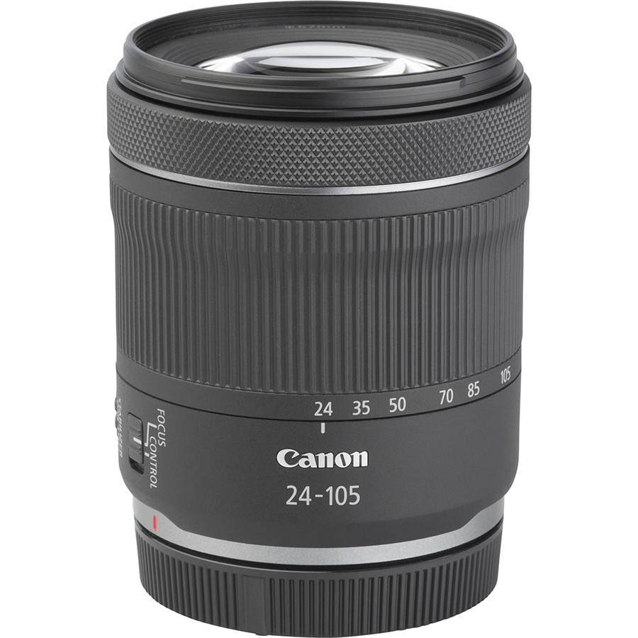 Canon EOS R6 + RF 24-105 mm IS STM - Vue de l'objectif