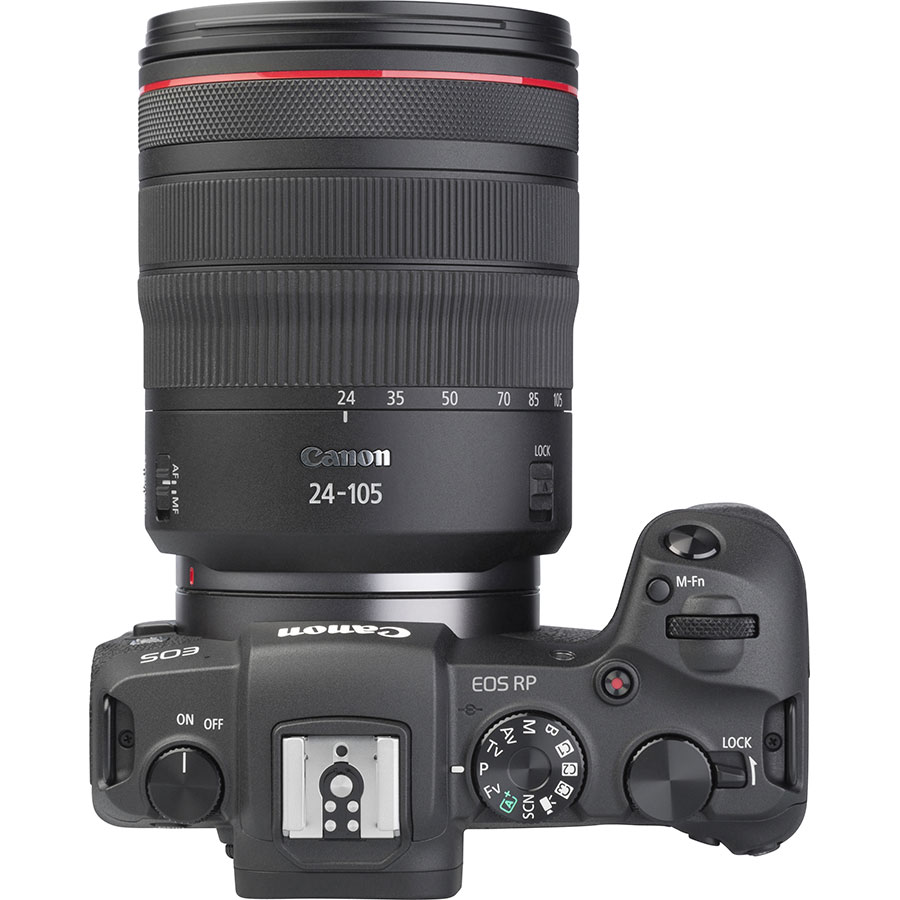Canon EOS RP + RF 24-105 mm L IS USM - Vue du dessus