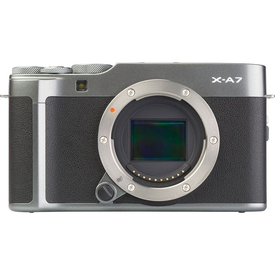 Fujifilm X-A7 + Fujinon Super EBC XC 15-45 mm OIS PZ - Vue de face sans objectif