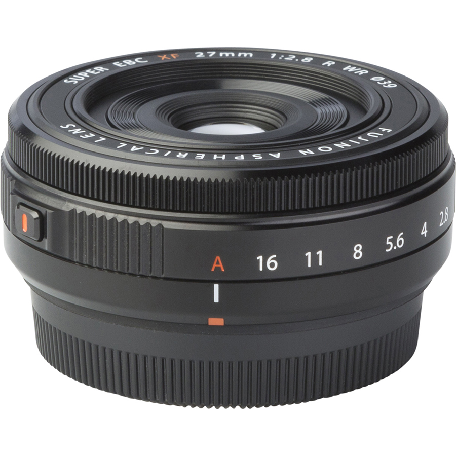Fujifilm X-E4 + Fujinon Super EBC XF 27 mm R WR - Vue de l'objectif