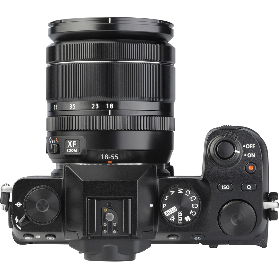 Fujifilm X-S10 + Fujinon XF 18-55 mm R LM OIS - Vue de dessus