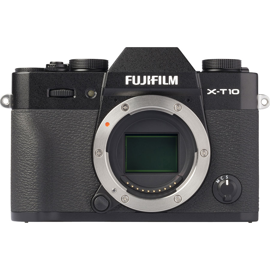 Fujifilm X-T 10 + Fujinon Super EBC XF 18-55 mm R LM OIS - Vue de face sans objectif