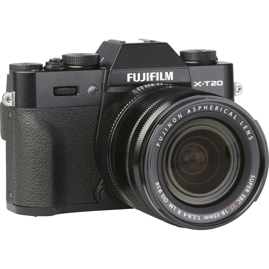 Fujifilm X-T20 + Fujinon Super EBC XF 18-55 mm R LM OIS - Vue de 3/4 vers la droite