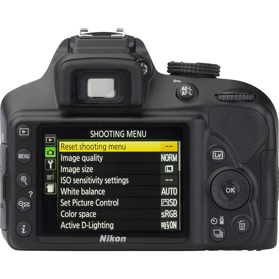 Nikon D3400 + AF-P DX Nikkor 18-55 mm G VR - Vue de dos