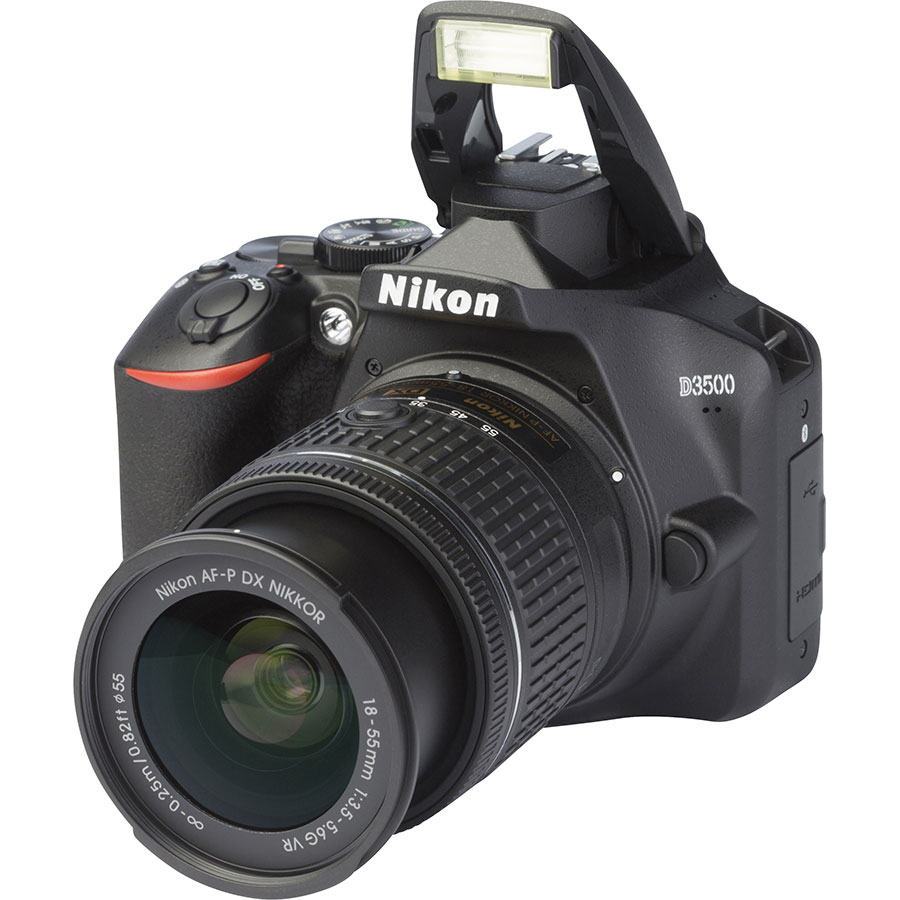 Nikon D3500 + AF-P DX Nikkor 18-55 mm G VR - Vue principale