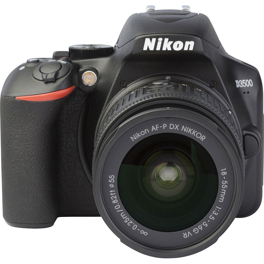 Nikon D3500 + AF-P DX Nikkor 18-55 mm G VR - Autre vue de face