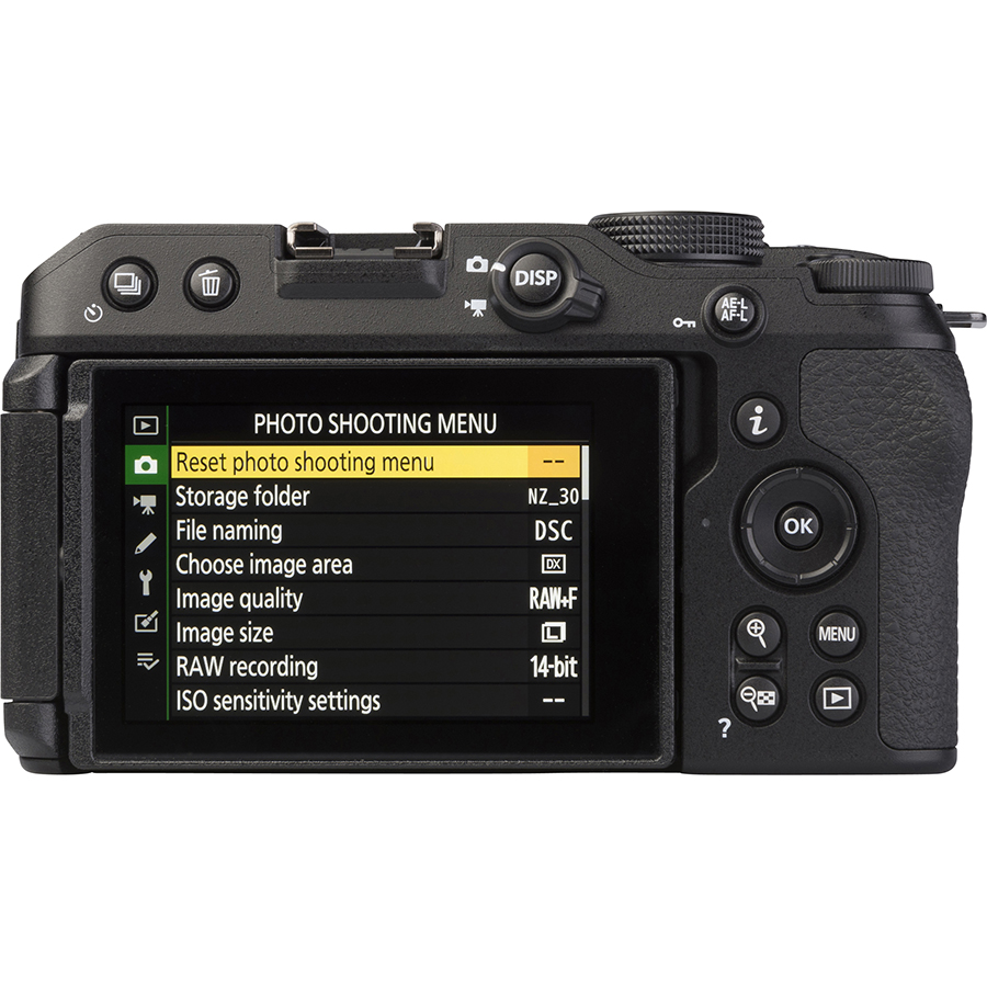 Nikon Z30 + Nikkor Z DX 16-50 mm VR - Vue de dos