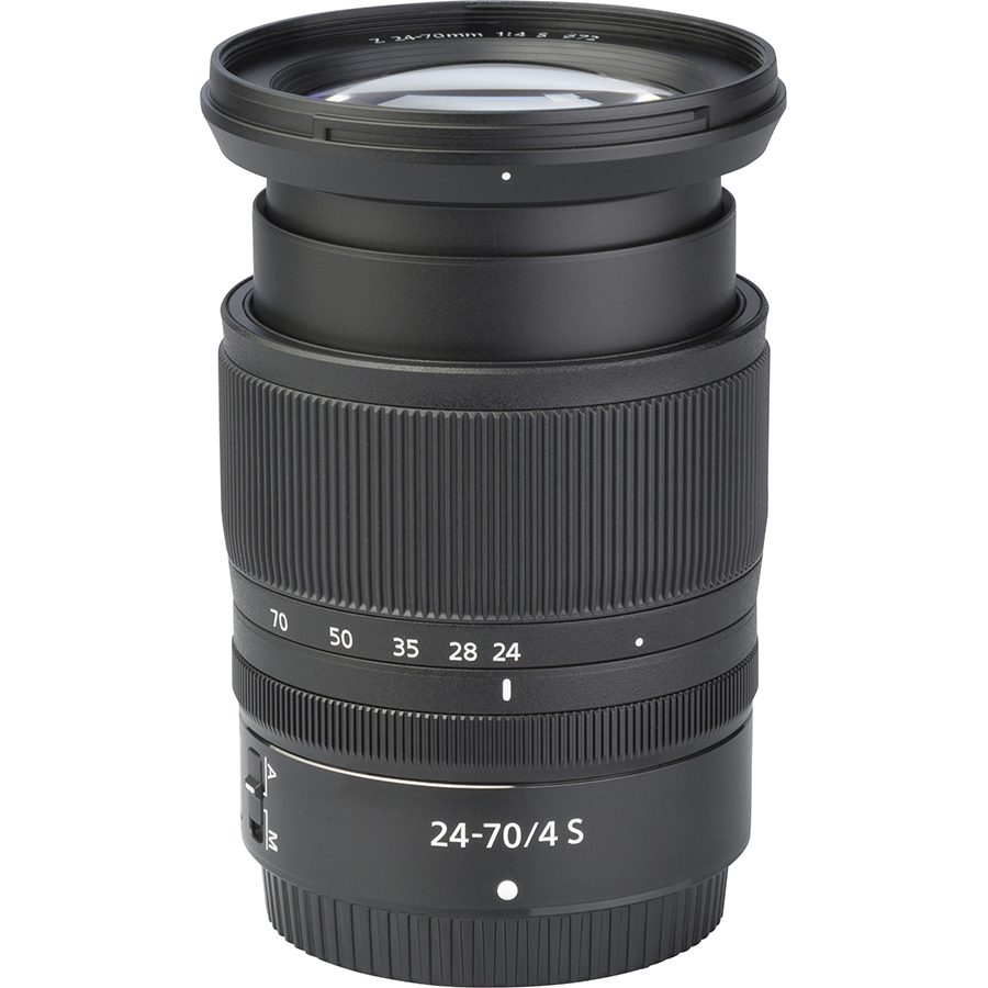 Nikon Z6 II + Nikkor Z 24-70 mm F4 S - Vue de l'objectif