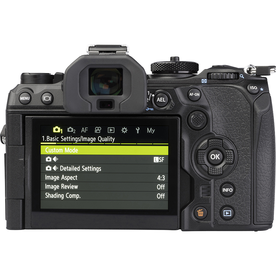 Olympus OM-1 + M.Zuiko Digital ED 12-40 mm Pro II - Vue de dos