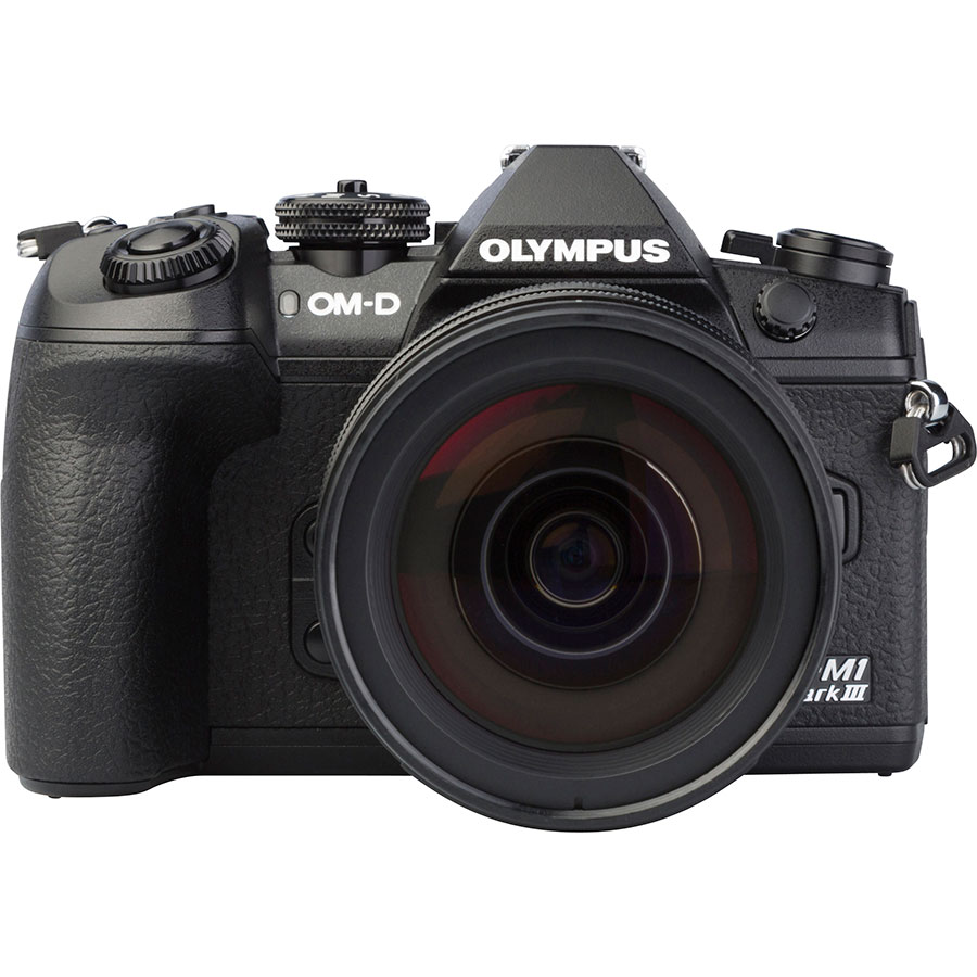 Olympus OM-D E-M1 Mark III + M.Zuiko Digital ED 12-40 mm Pro - Vue de face