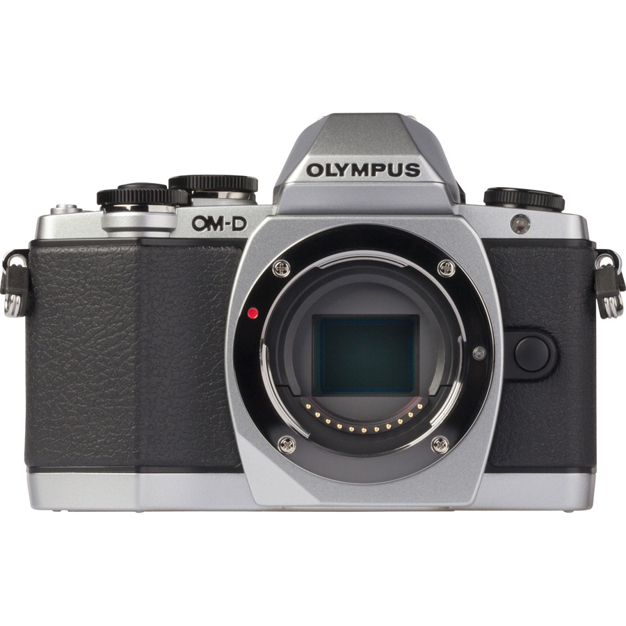 Olympus OM-D E-M10 + M. Zuiko Digital 14-42 mm EZ - Vue de face sans objectif