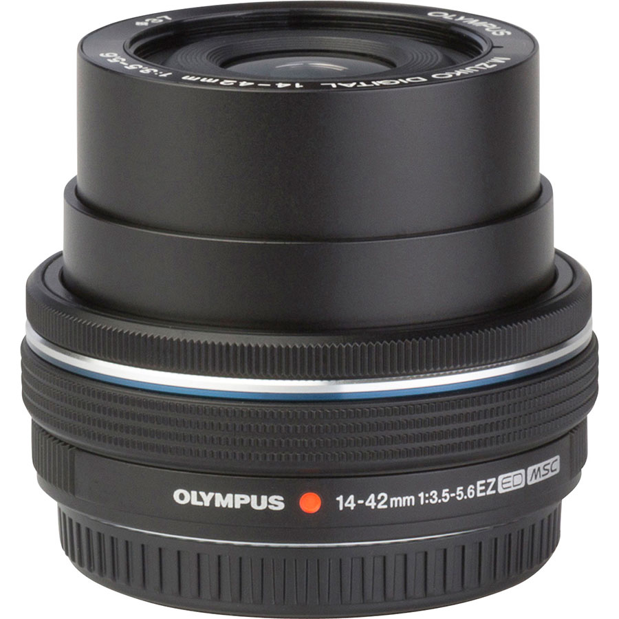 Olympus Pen E-PL10 + M.Zuiko Digital ED 14-42 mm EZ - Vue de l'objectif
