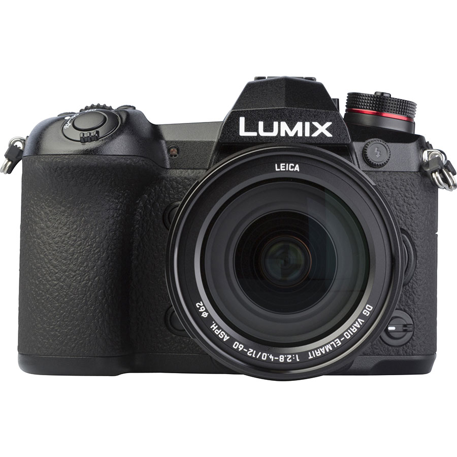 Panasonic Lumix DC-G9 + Leica DG Vario-Elmarit 12-60 mm Power OIS - Vue de face