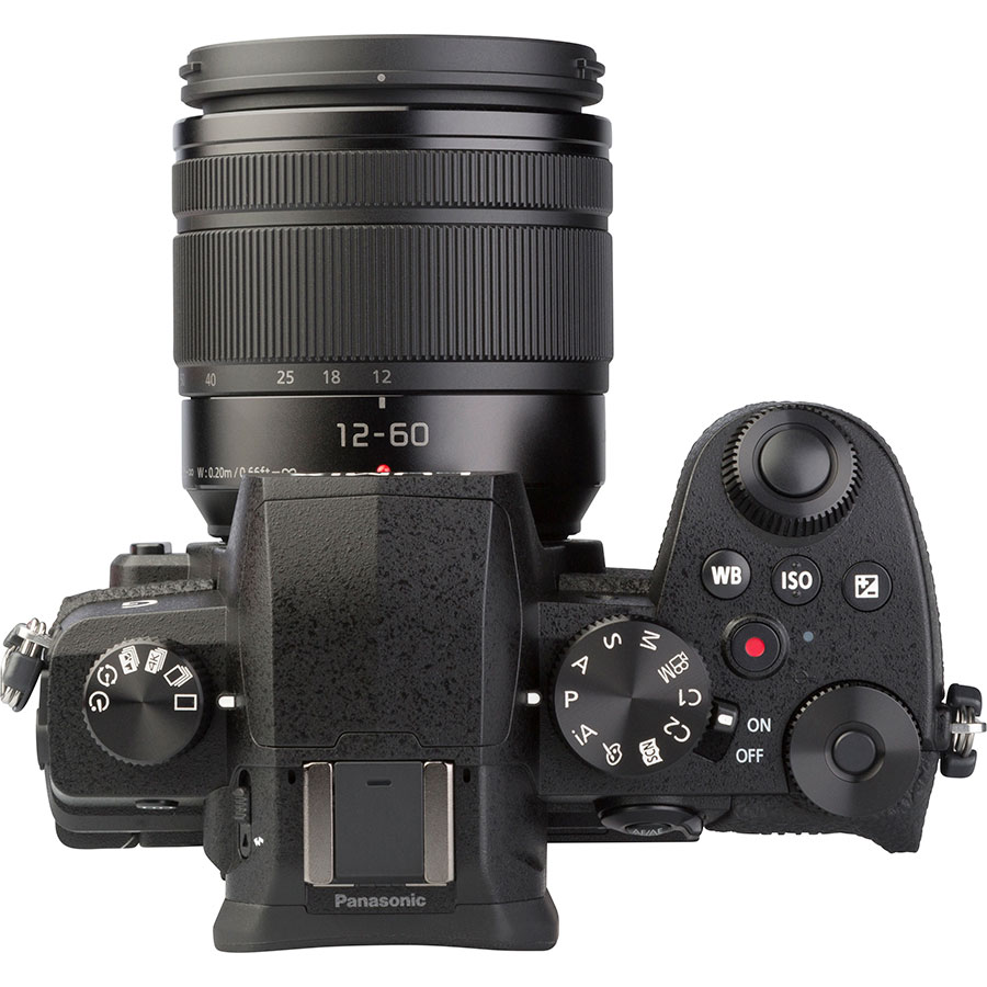 Panasonic Lumix DC-G90 + Lumix G Vario 12-60 mm Power OIS - Vue du dessus