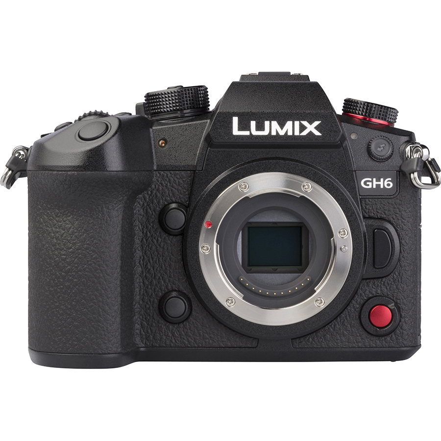 Panasonic Lumix DC-GH6 + Leica DG Vario-Elmarit 12-60 mm Power OIS - Vue de face sans objectif
