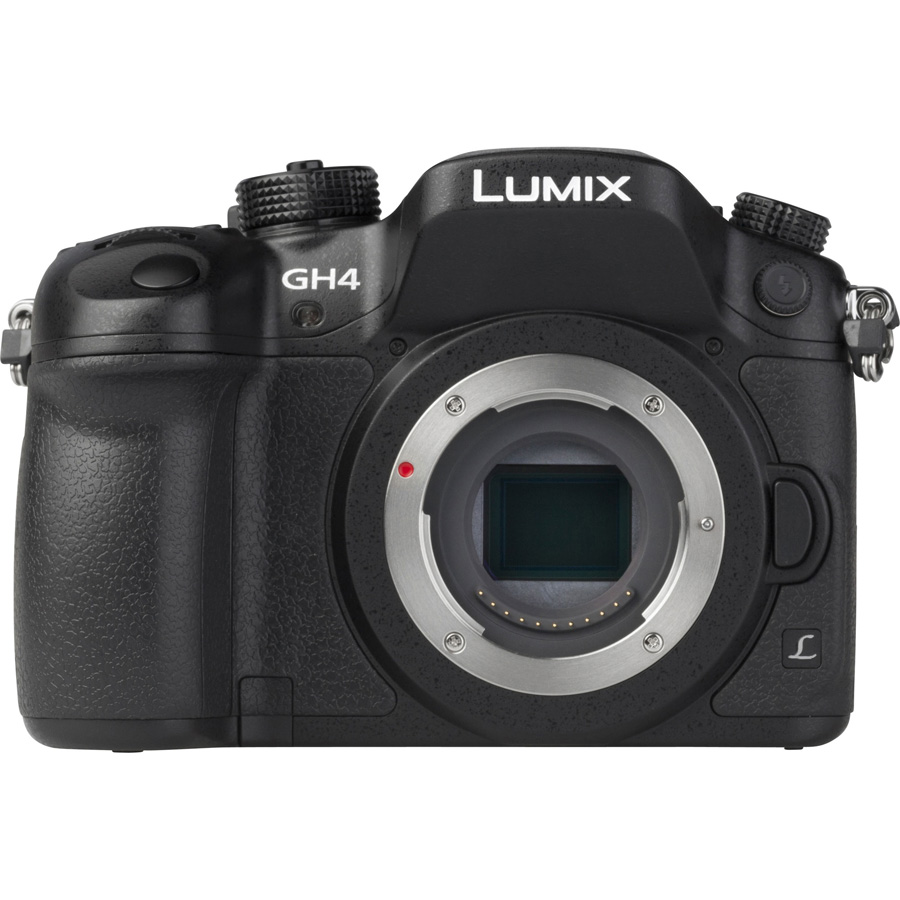Panasonic Lumix DMC-GH4 + Lumix G Vario 14-140 mm - Vue de face sans objectif