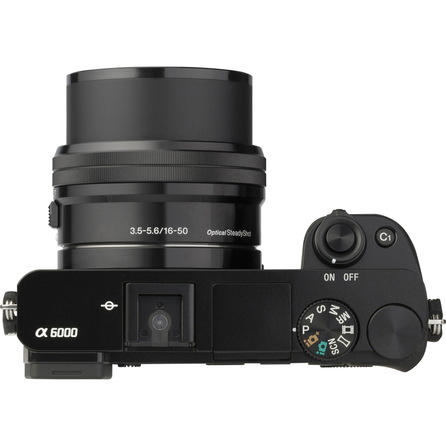 Sony ILCE-6000 + 16-50 mm SELP1650 - Vue du dessus