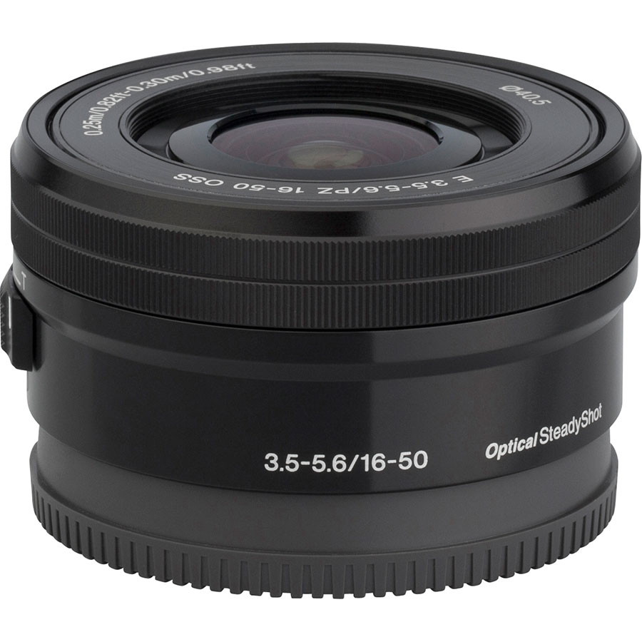 Sony ILCE-6100 + E 16-50 mm PZ OSS SELP1650 - Vue de l'objectif