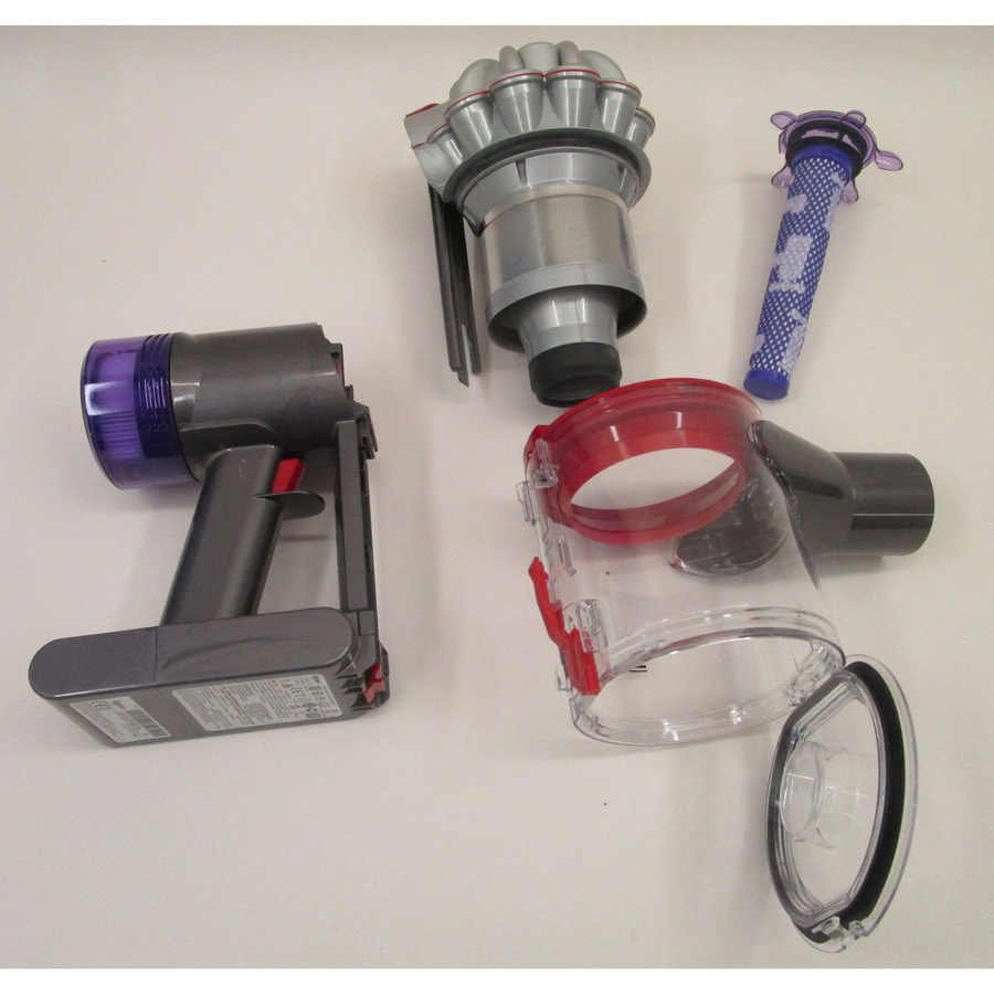 Dyson V8 446969-01 - Bac à poussières et ses filtres démontés