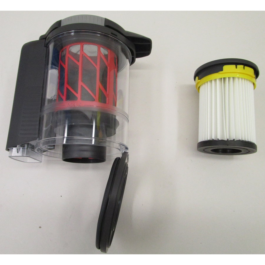 Miele Triflex HX1 New Blanc - Bac à poussières et son filtre démonté