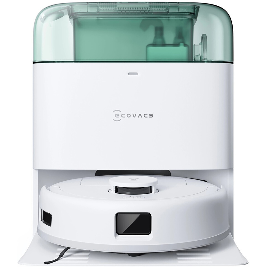 Ecovacs Deebot Mini vert - Aspirateur sur sa station de charge