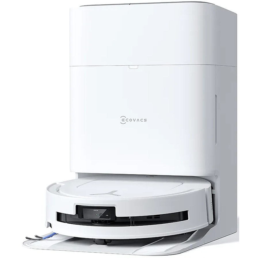 Ecovacs Deebot T80 Omni Blanc - Aspirateur sur sa station de charge
