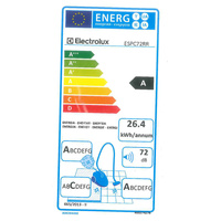 Electrolux ESPC72RR Silent Performer Cyclonic - Étiquette énergie