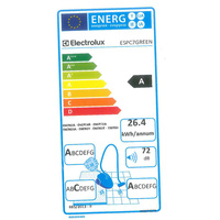 Electrolux ESPC7Green Silent Performer - Étiquette énergie