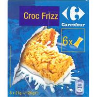 Croc Frizz (Carrefour) Aux pétales de maïs enrobés de sucre avec un talon écrémé
